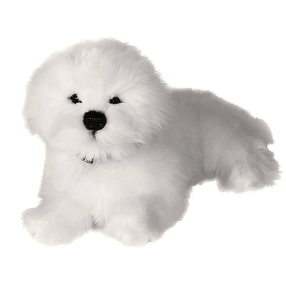 Maltese or Bichon Frise Plush Dog by Bocchetta - Picture 1 of 1